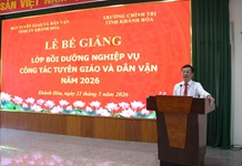 Bế mạc Lớp bồi dưỡng nghiệp vụ công tác tuyên giáo và dân vận năm 2026